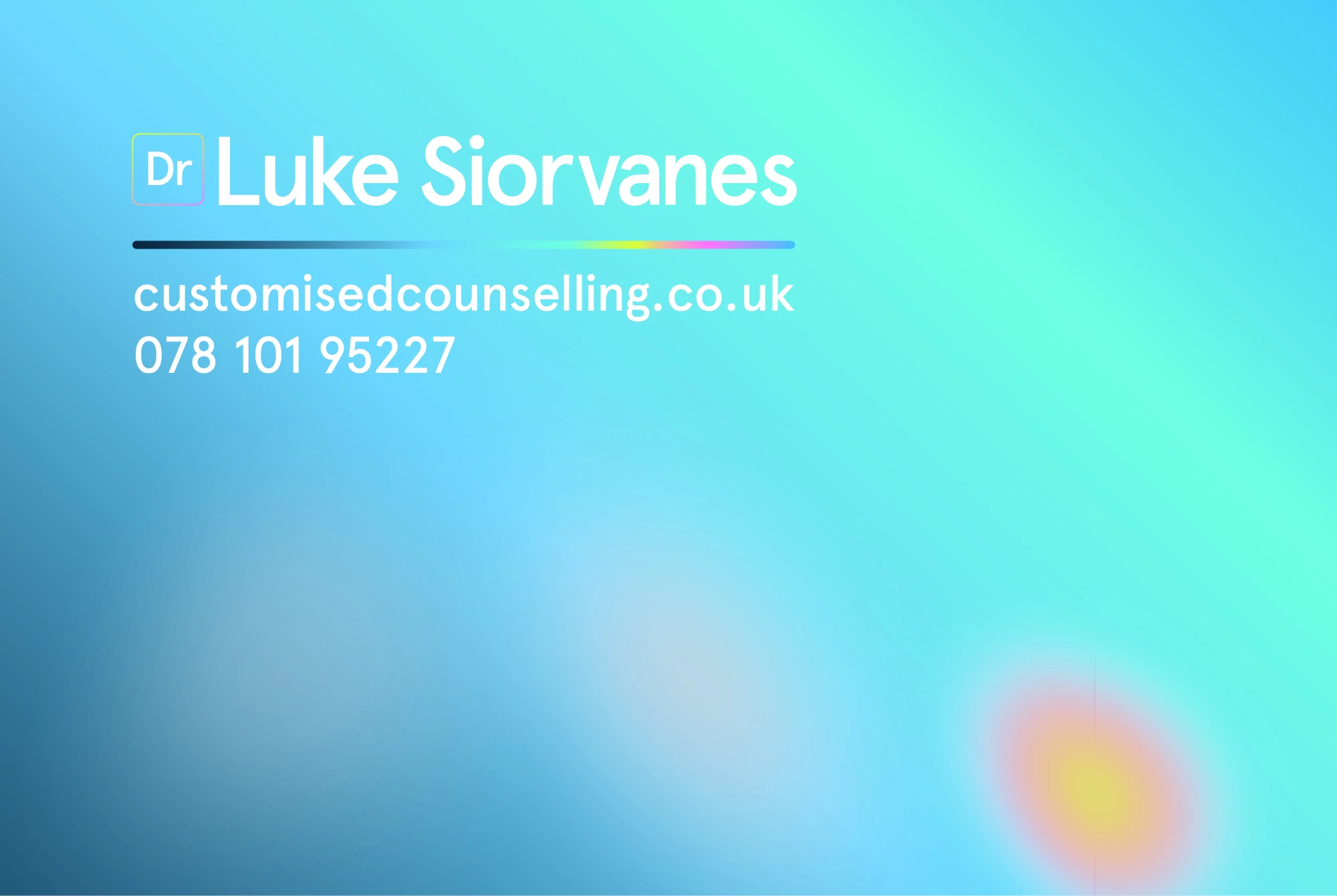 Customised Counselling Contact Card